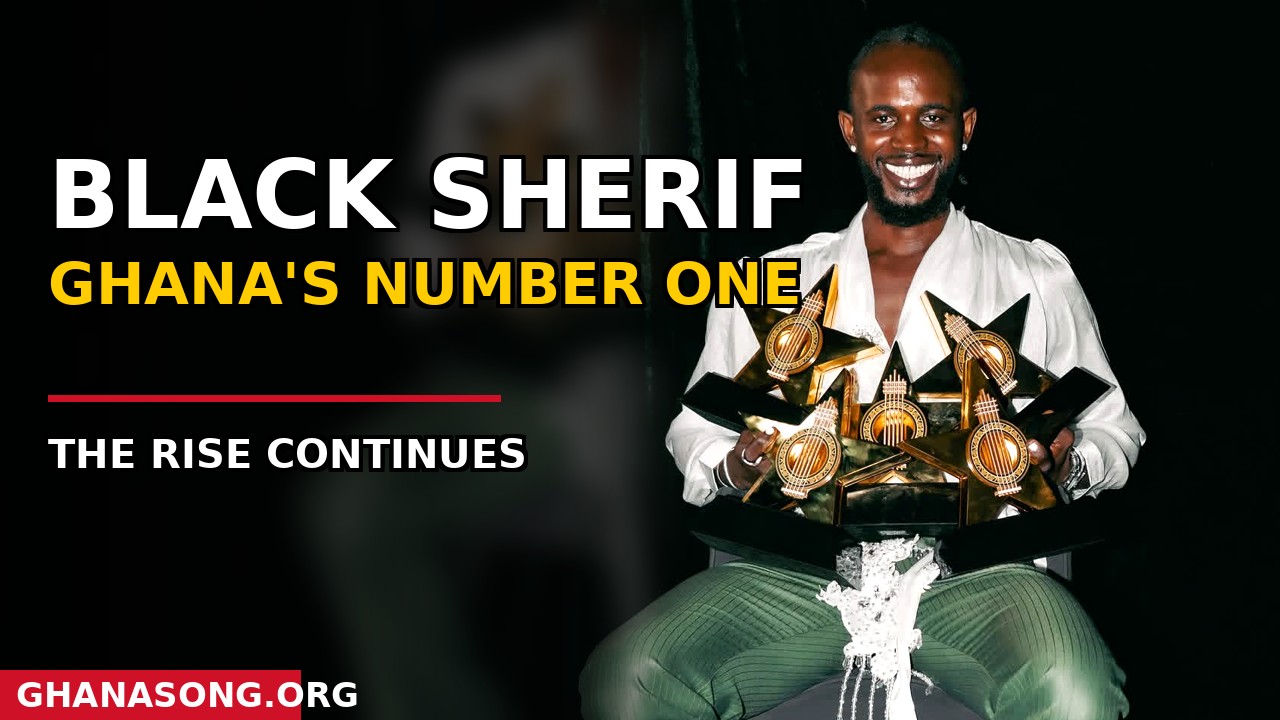 Black Sherif holding his awards, Ghana's number one artist in 2026