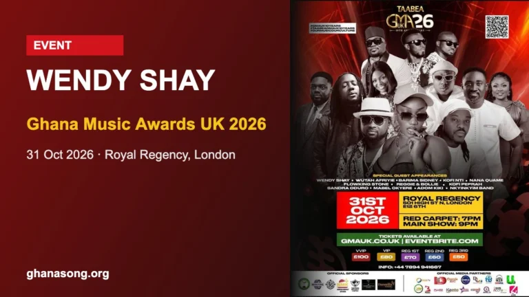 Wendy Shay to Perform at Ghana Music Awards UK 2026 in London